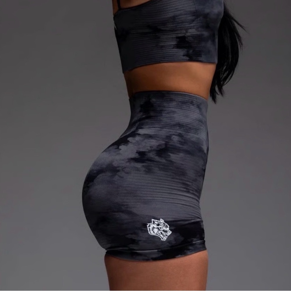 Darc Sport Black Tie-Dye Bike Shorts